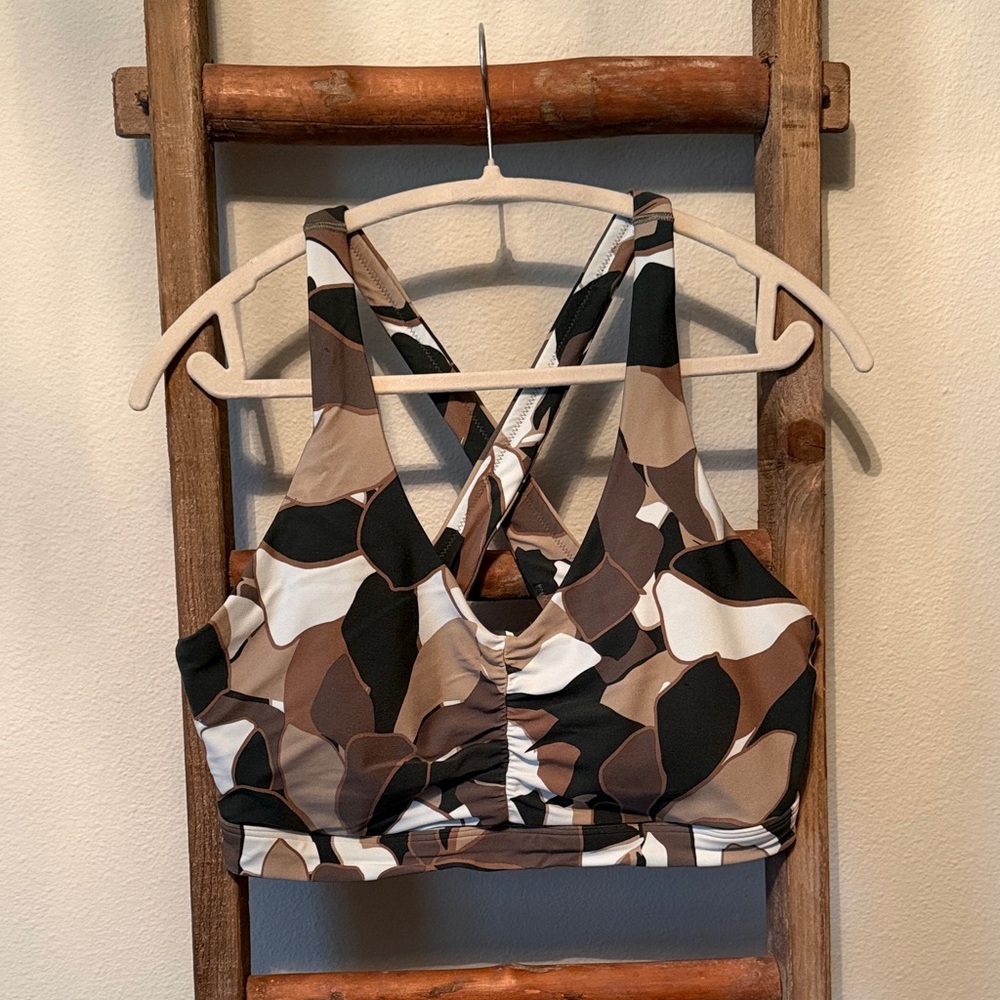 AERIE Bold Print Sports Bra/Bikini Top